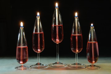 Slender Drop Oil Lamp Set. (SL)