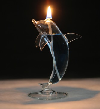 Dolphin Oil Lamp.