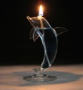 Dolphin Oil Lamp.
