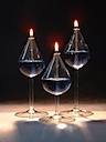 Stem Drop Oil Lamp Set. (SD)